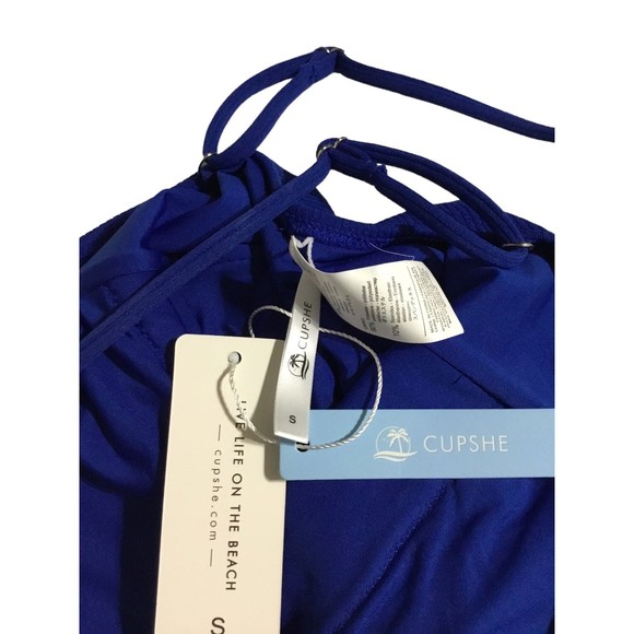 Cupshe One Piece Royal Blue Swim Suit Size Small NWT - Picture 5 of 7